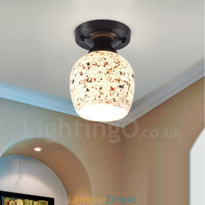 Medelhavsstil Integrerad Flush Mount Light