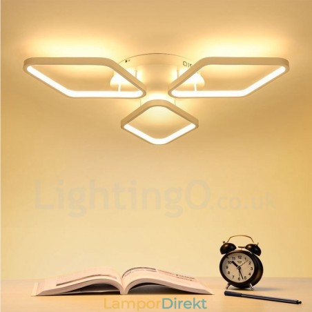 3 Ljus Modern Samtida Integrerad Metal Flush Mount Light 3 Ljus Modern Samtida Integrerad Metal Flush Mount Light
