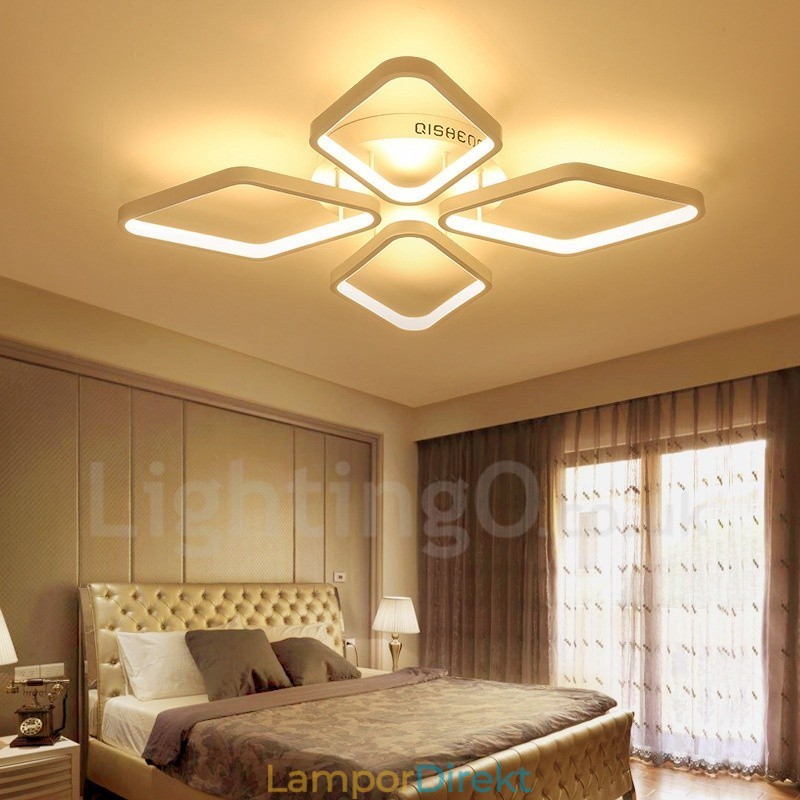 4 Ljus Modern Samtida Integrerad Metall Flush Mount Light