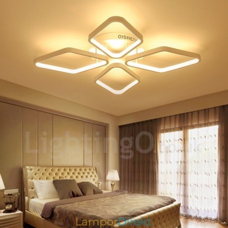 4 Ljus Modern Samtida Integrerad Metall Flush Mount Light 4 Ljus Modern Samtida Integrerad Metall Flush Mount Light