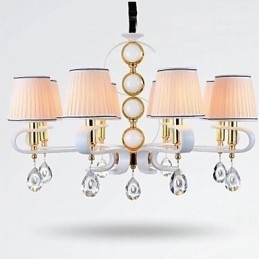 Tyg Ljuskrona 8 Ljus Modern Minimalistisk Högklassig Lampa