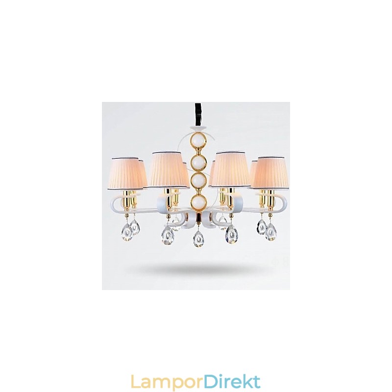 Tyg Ljuskrona 8 Ljus Modern Minimalistisk Högklassig Lampa