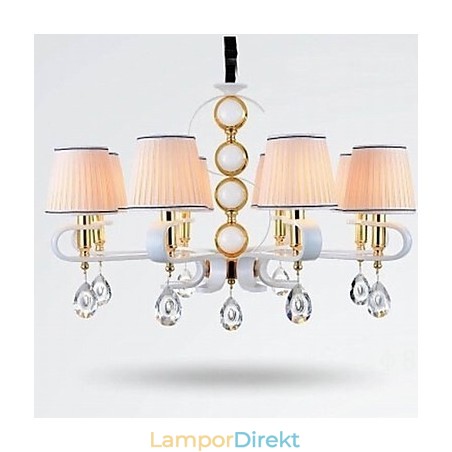 Tyg Ljuskrona 8 Ljus Modern Minimalistisk Högklassig Lampa Tyg Ljuskrona 8 Ljus Modern Minimalistisk Högklassig Lampa