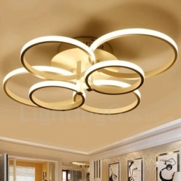 6 Ljus Modern Samtida Integrerad Metall Flush Mount Light