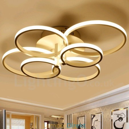 6 Ljus Modern Samtida Integrerad Metall Flush Mount Light 6 Ljus Modern Samtida Integrerad Metall Flush Mount Light