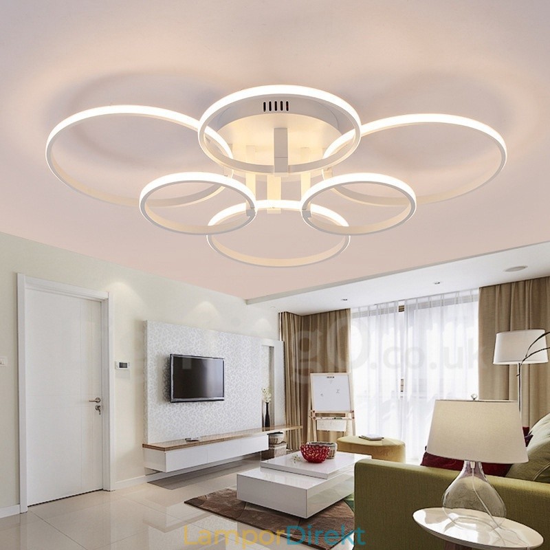 6 Ljus Modern Samtida Integrerad Metall Flush Mount Light