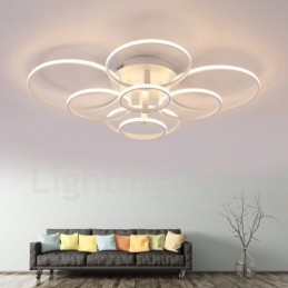 8 Ljus Modern Modern Integrated Metal Flush Mount Light