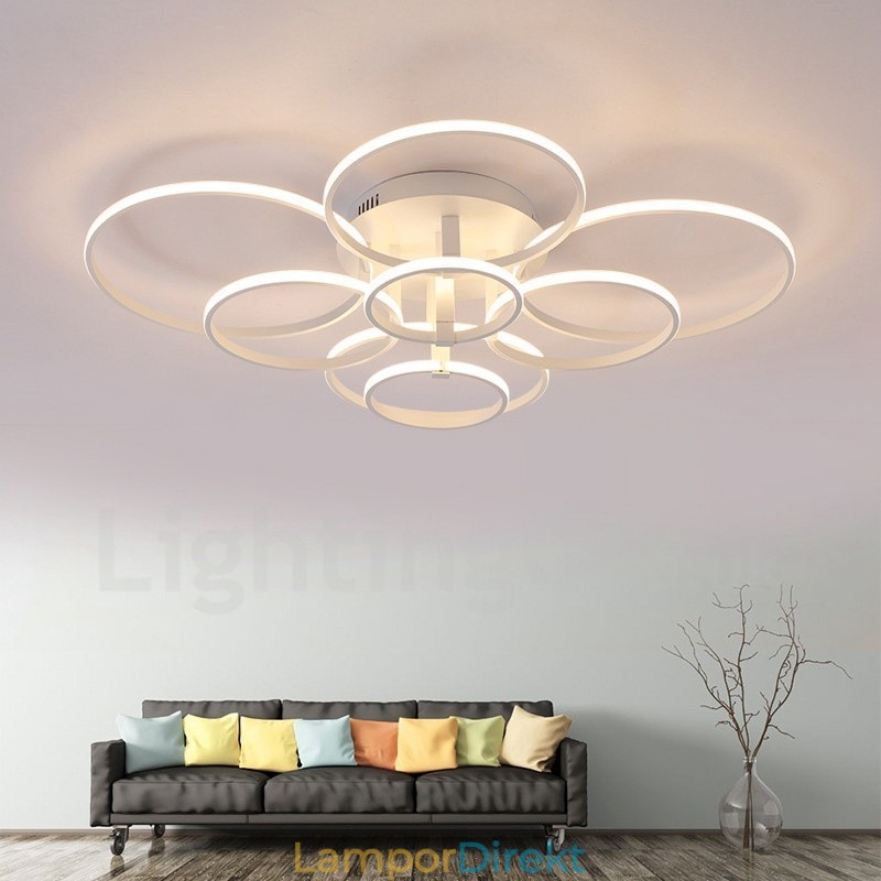 8 Ljus Modern Modern Integrated Metal Flush Mount Light