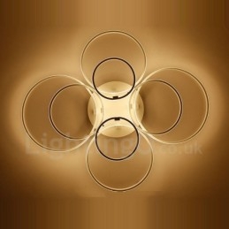 8 Ljus Modern Modern Integrated Metal Flush Mount Light