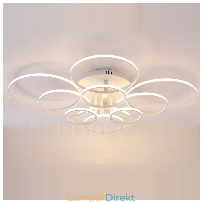 10 Ljus Modern Samtida Integrerad Metal Flush Mount Light