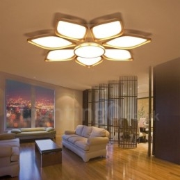 8 Ljus Modern Modern Integrated Metal Flush Mount Light