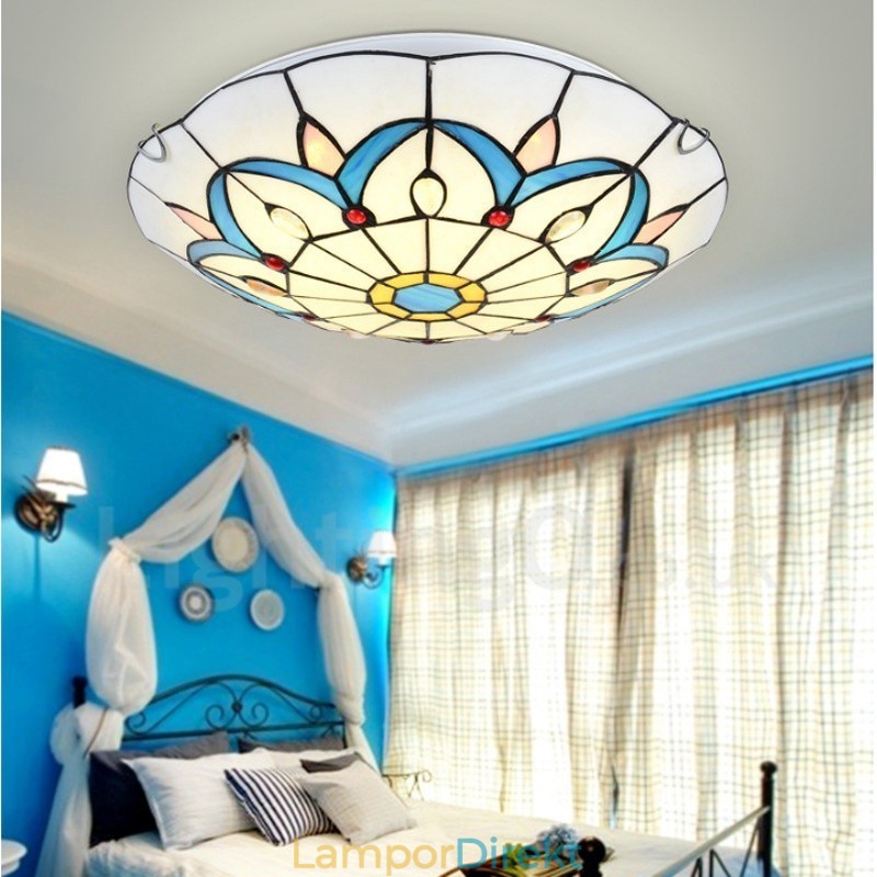 Rustik Lodge Integrerad Flush Mount Light