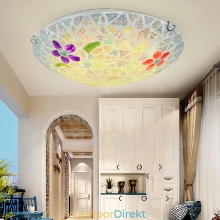 Rustik Lodge Integrerad Flush Mount Light Rustik Lodge Integrerad Flush Mount Light