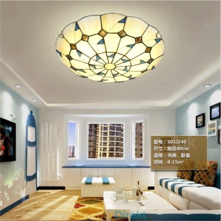 Rustik Lodge Integrerad Flush Mount Light