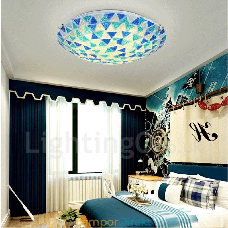 Rustik Lodge Integrerad Flush Mount Light