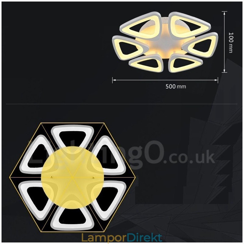 6 Ljus Modern Samtida Integrerad Flush Mount Light