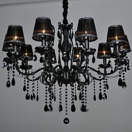 Ljuskrona Kristall Modern Contemporary Crystal 10 Lättmetall