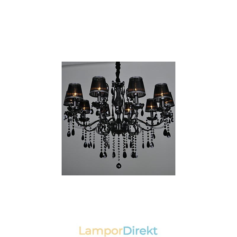 Ljuskrona Kristall Modern Contemporary Crystal 10 Lättmetall