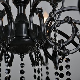 Ljuskrona Kristall Modern Contemporary Crystal 10 Lättmetall