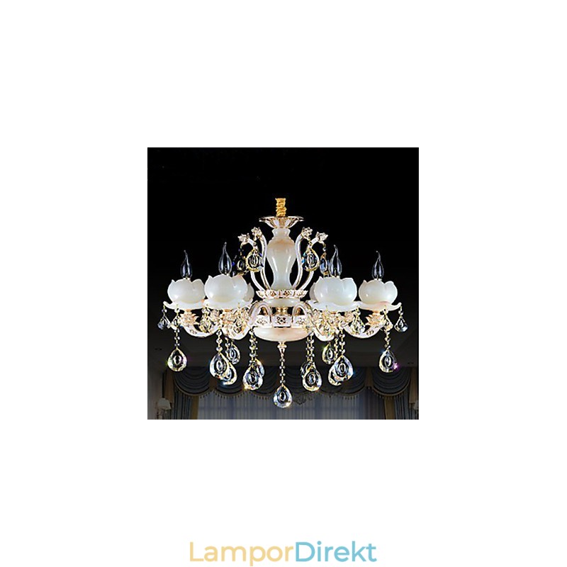 Lyx Europeisk Stil Zinklegering Jade Kristallhänge