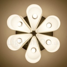 6 Light Rustic Lodge Integrerad Flush Mount Light