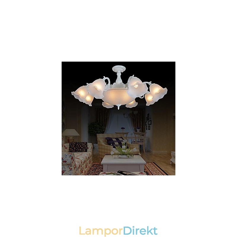 Flush Mount White European Retro Classic