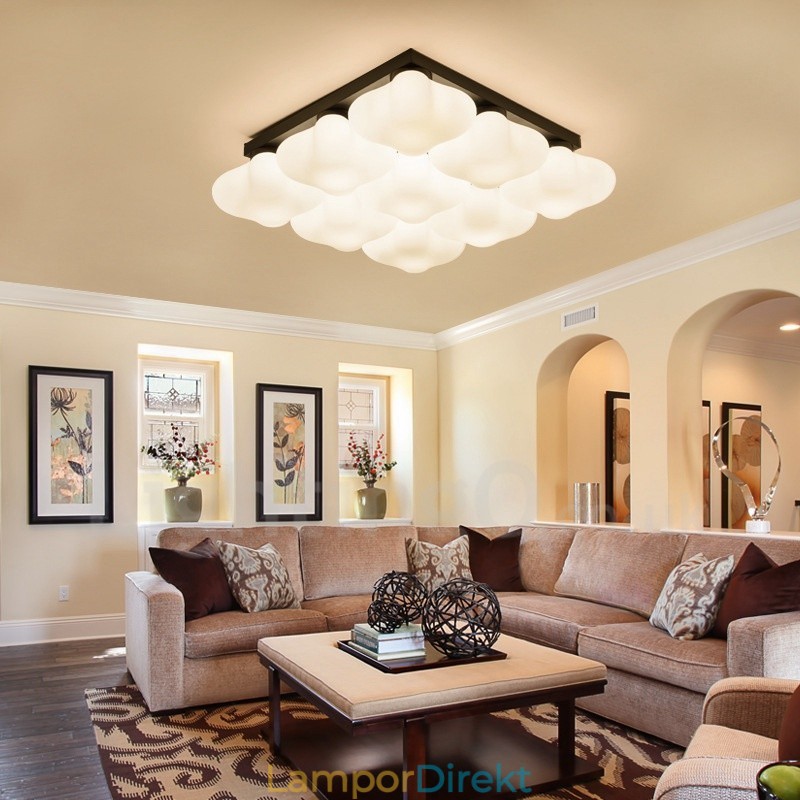 9 Light Rustic Lodge Integrerad Flush Mount Light
