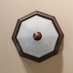 Rustik Lodge Integrerad Flush Mount Light