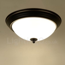 Rustik Lodge Integrerad Flush Mount Light