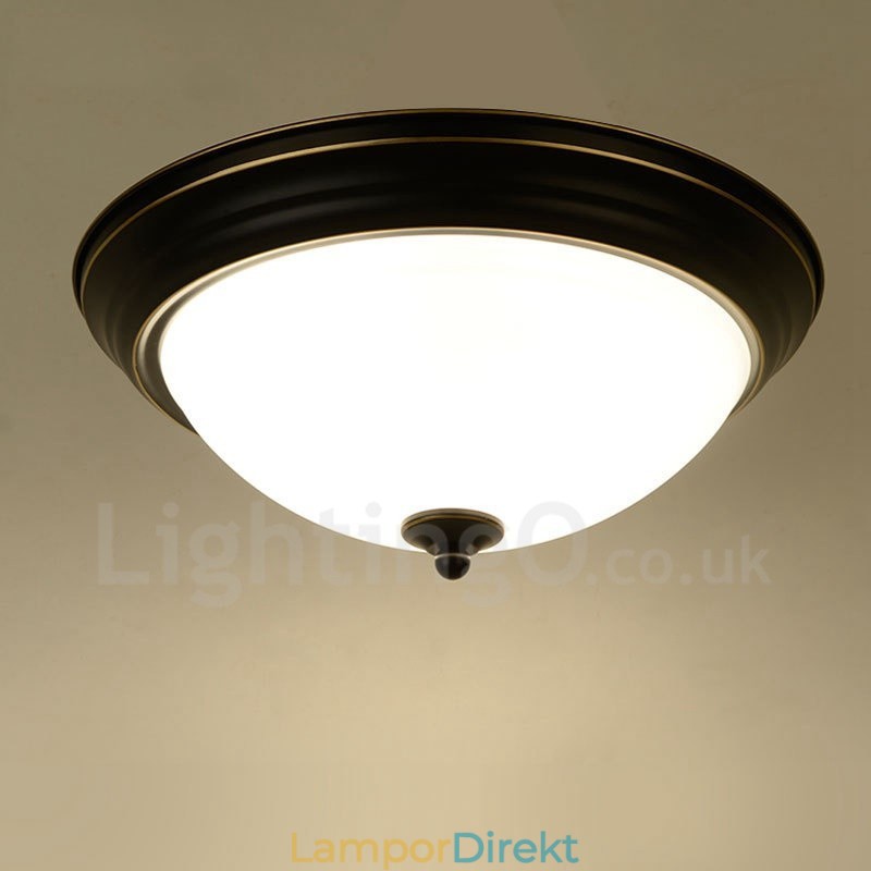 Rustik Lodge Integrerad Flush Mount Light
