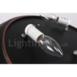 Rustik Lodge Integrerad Flush Mount Light