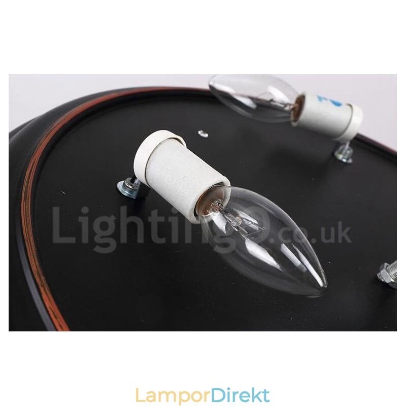 Rustik Lodge Integrerad Flush Mount Light