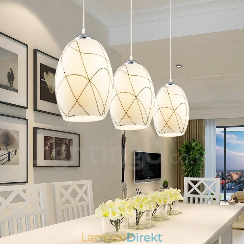3 Ljus Modern Samtida Integrerad Metall Taklampa