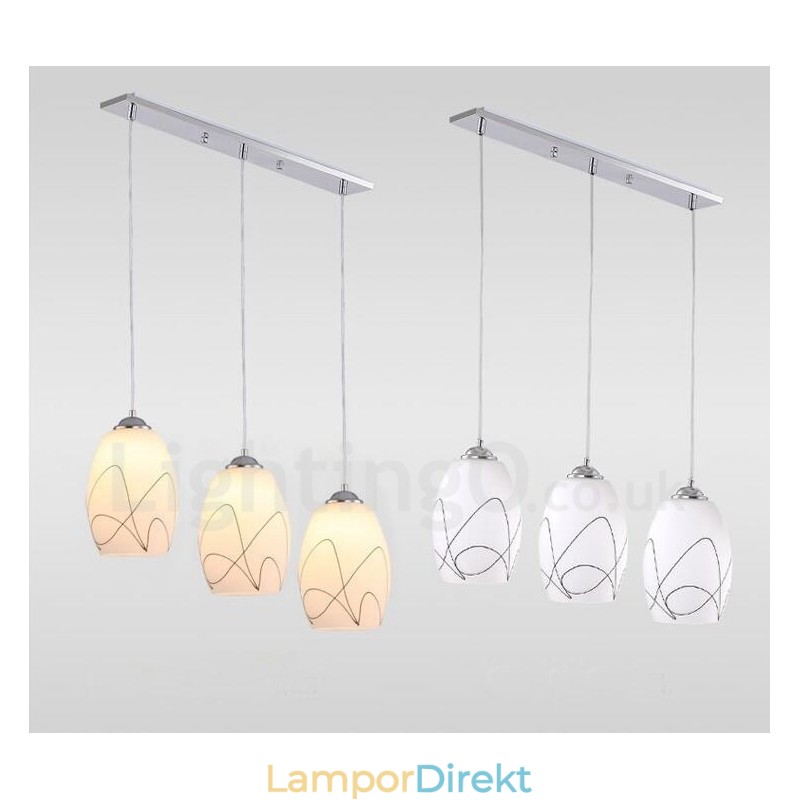 3 Ljus Modern Samtida Integrerad Metall Taklampa