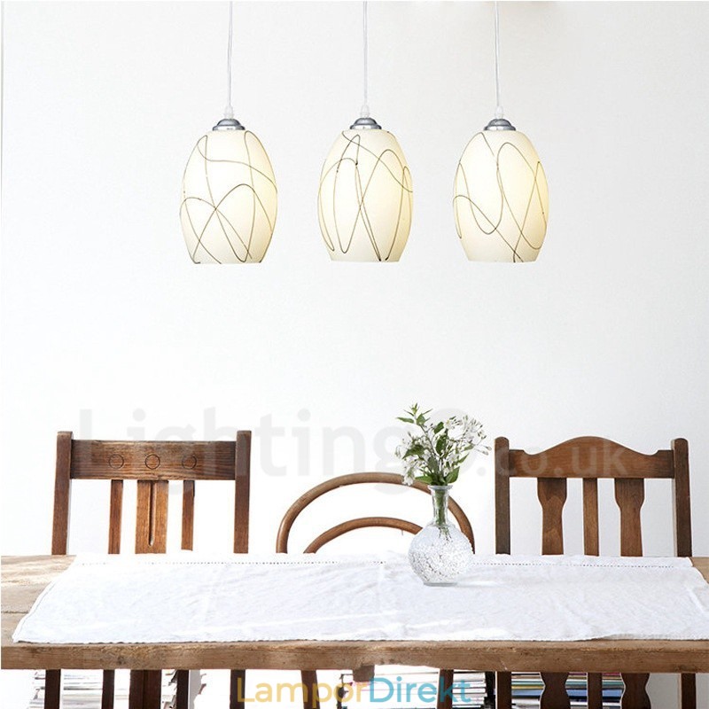 3 Ljus Modern Samtida Integrerad Metall Taklampa