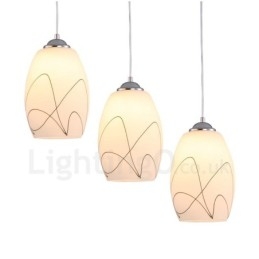 3 Ljus Modern Samtida Integrerad Metall Taklampa