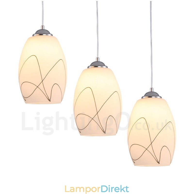 3 Ljus Modern Samtida Integrerad Metall Taklampa