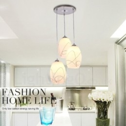 3 Ljus Modern Samtida Integrerad Metall Taklampa