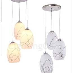 3 Ljus Modern Samtida Integrerad Metall Taklampa