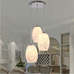 3 Ljus Modern Samtida Integrerad Metall Taklampa