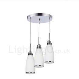 3 Ljus Modern Samtida Integrerad Metall Taklampa
