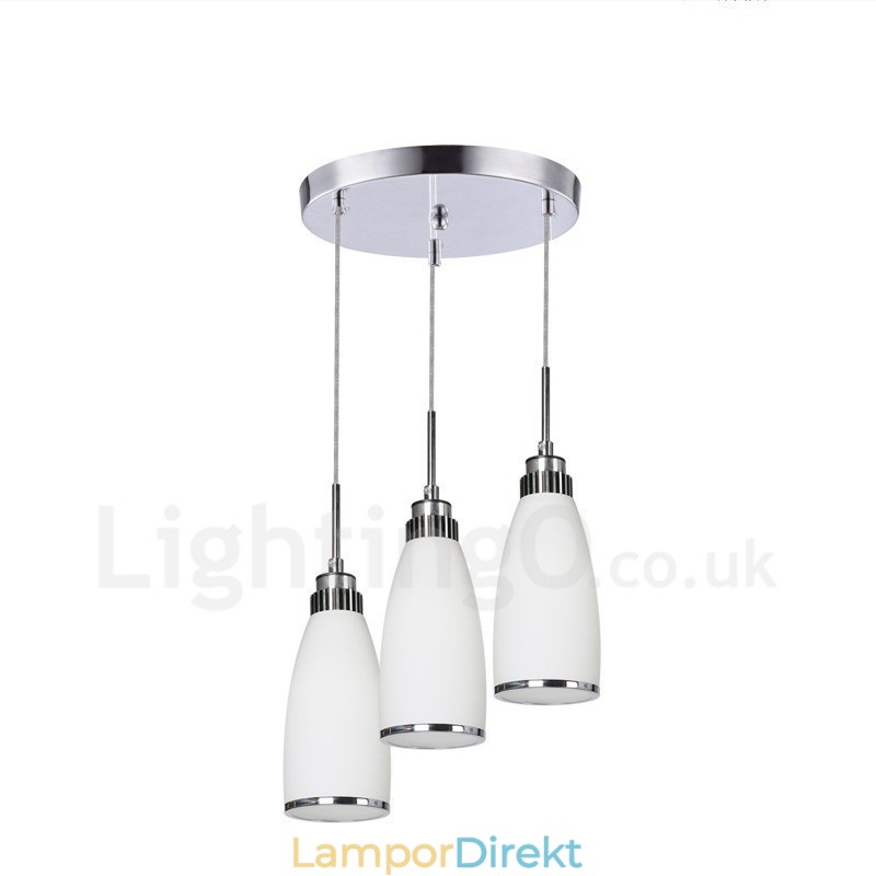 3 Ljus Modern Samtida Integrerad Metall Taklampa
