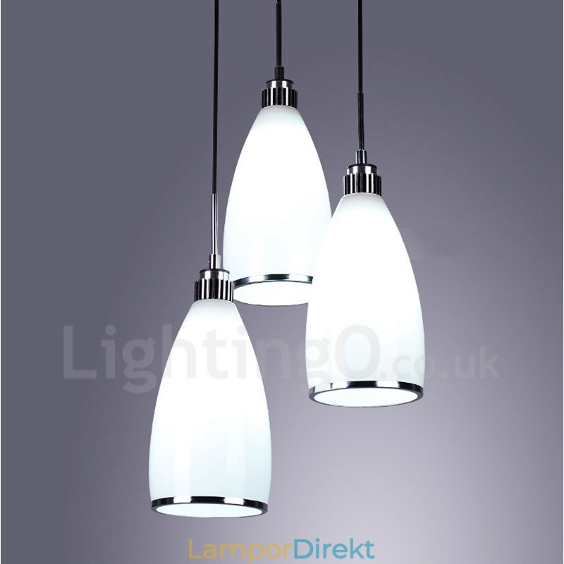 3 Ljus Modern Samtida Integrerad Metall Taklampa
