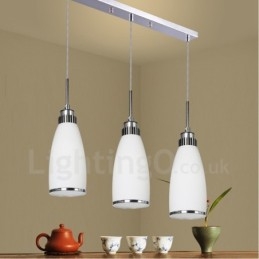 3 Ljus Modern Samtida Integrerad Metall Taklampa