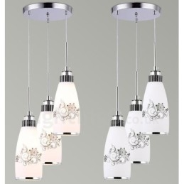 3 Ljus Modern Samtida Integrerad Metall Taklampa