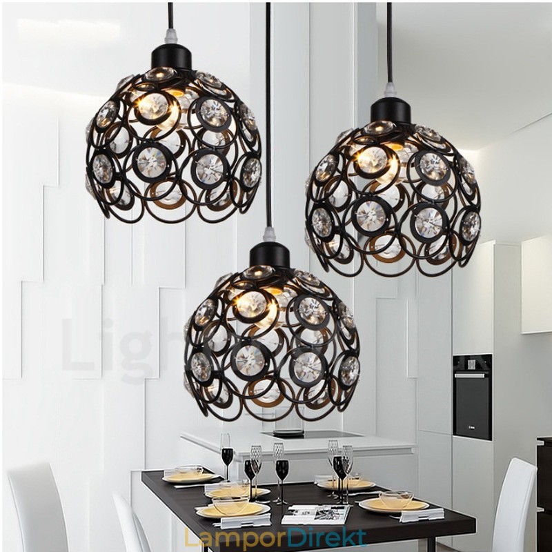 3 Ljus Rustic Lodge Integrated Pendel Light