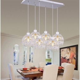 6 Light Rustic Lodge Integrated Pendel Light
