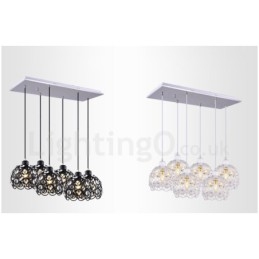 6 Light Rustic Lodge Integrated Pendel Light