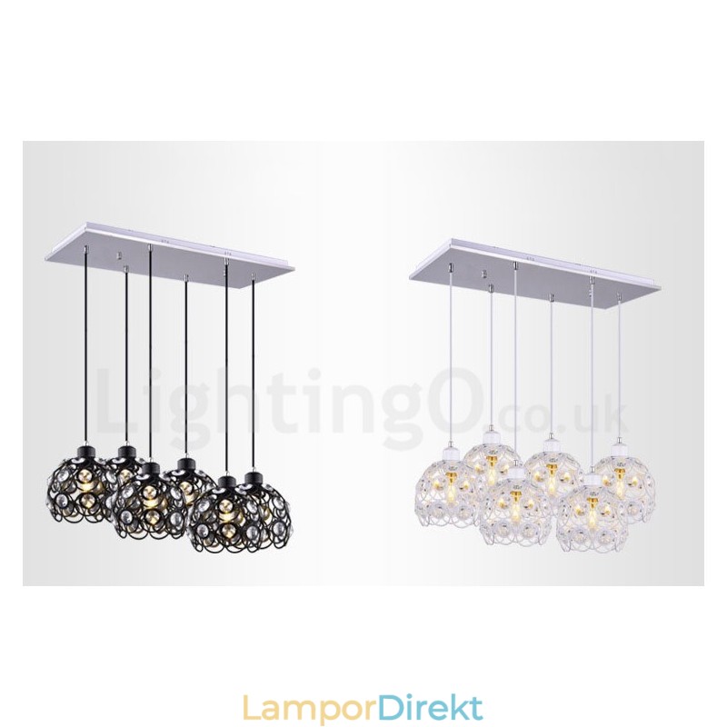 6 Light Rustic Lodge Integrated Pendel Light