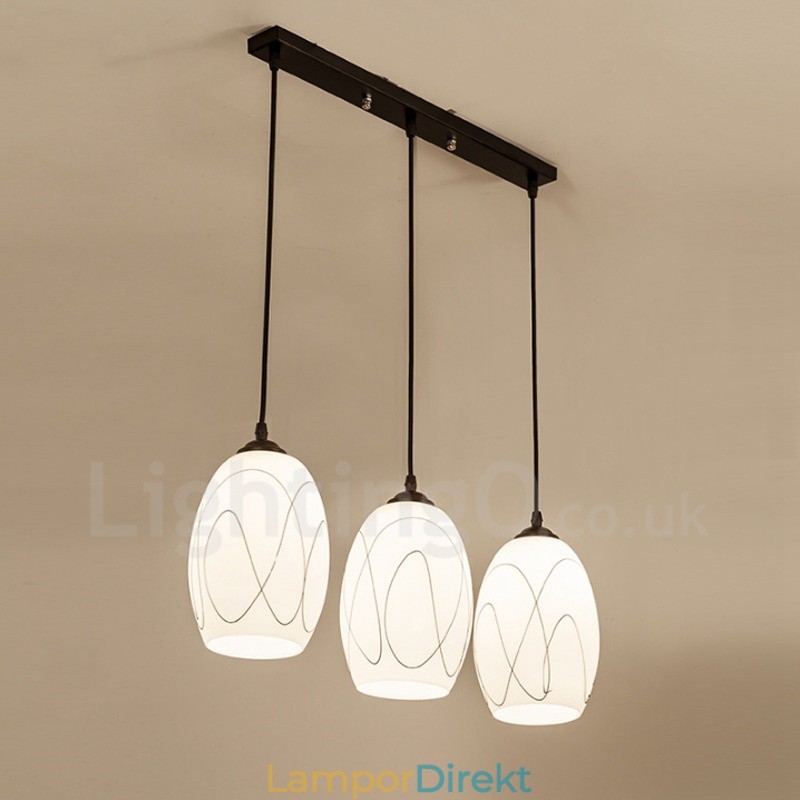 3 Ljus Rustic Lodge Integrerad Metall Taklampa